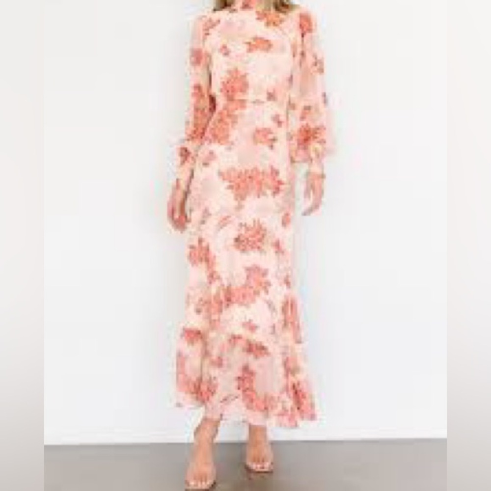 Baltic Born Floral Maxi Dress - Pink and Cream